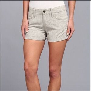 Joe's Jeans Black & White Striped Low Rise Cuffed Shorts - Size 25